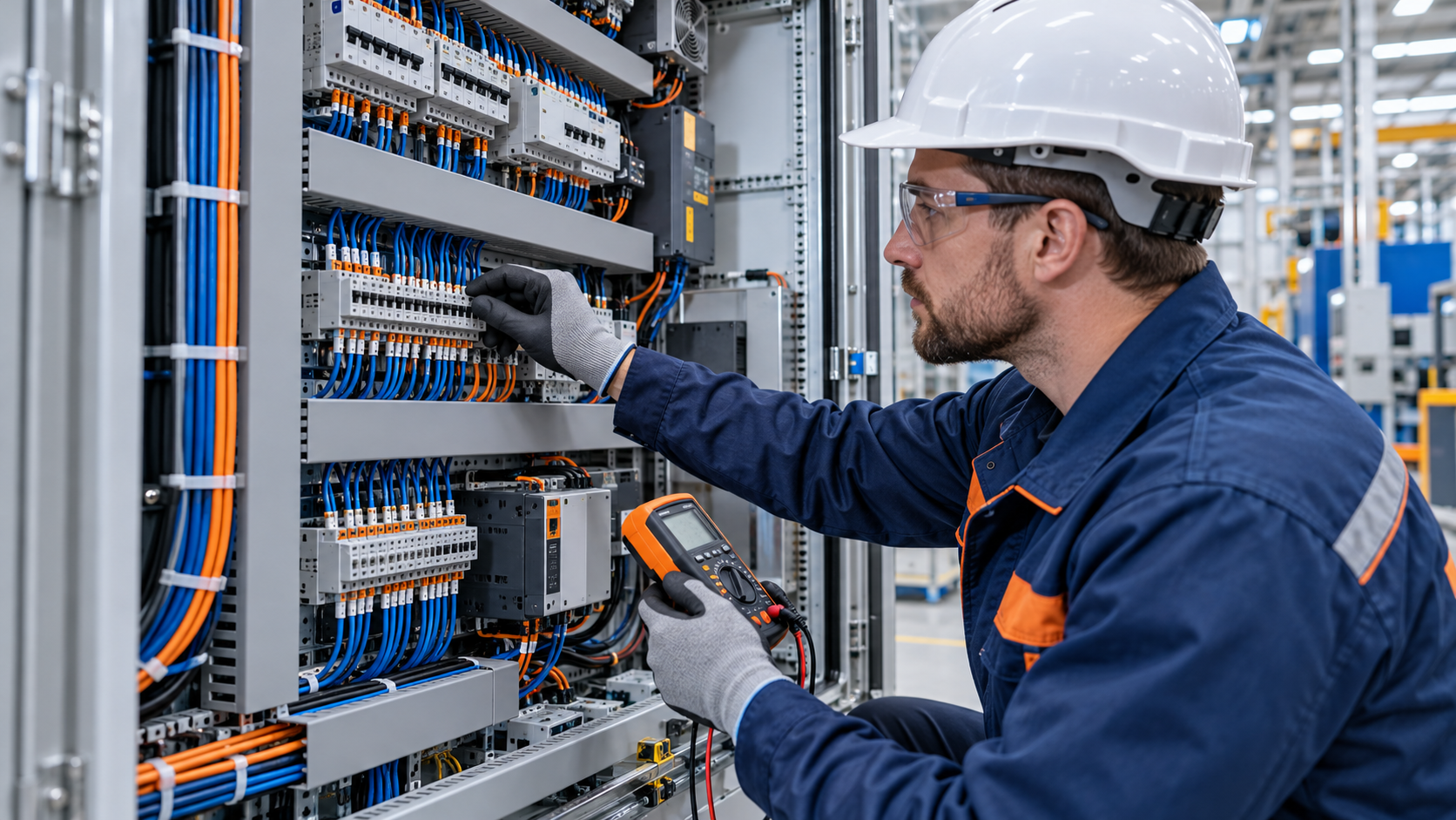 Kontrola označenia a čistého vedenia káblov pred prevzatím priemyselnej elektroinštalácie